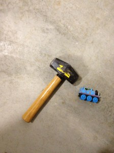 In this case, the hammer seems to be an inappropriate choice.