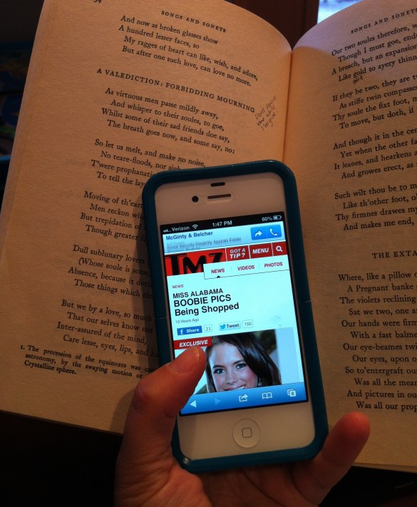 Catching up on my reading.  It's so important to stay in touch with the finer works of the English language.