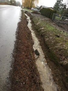 Road Conditions: Dry. Yup, if all that water's in the ditch, there isn't any left to sog up the road.